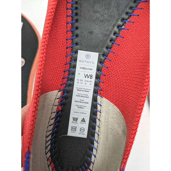 Rothy's The Point Bright Red Flats Size 8 - Picture 8 of 8